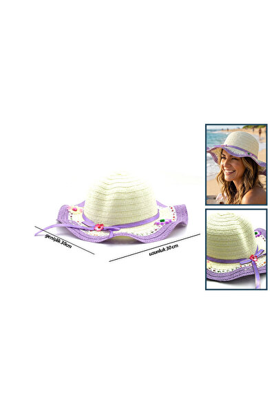 OSKA GLOBAL Foter Papatya - Girl's Hat with Ribbon