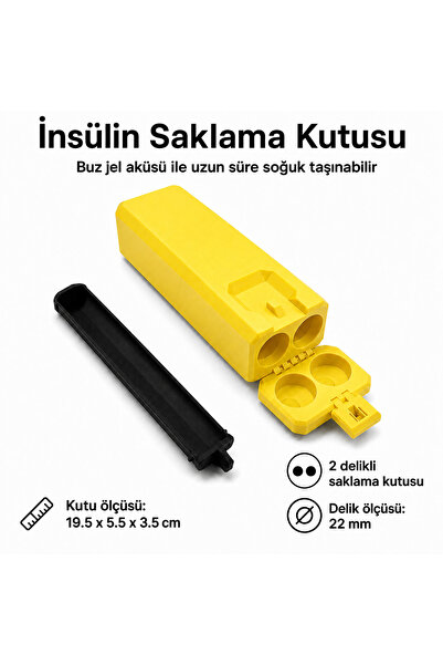 2 GÖZLÜ İNSÜLİN SAKLAMA KUTUSU (SARI)