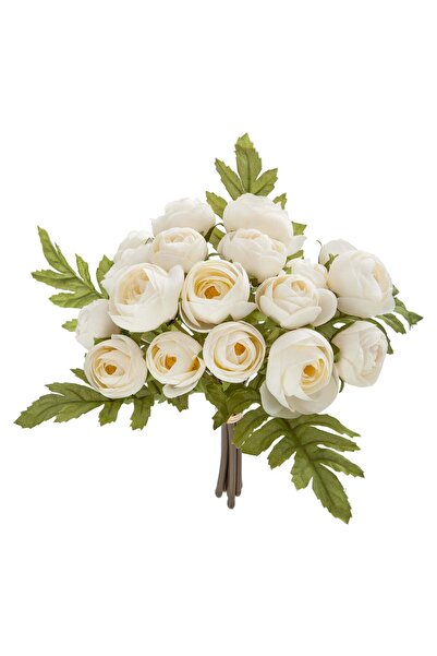 Atmosphera Buchet de 18 camelii mini artificiale - Albe, H.30 cm