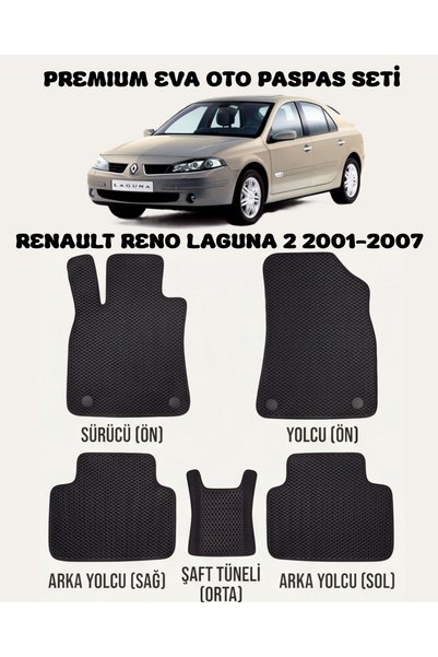 8D OTO PASPASI RENAULT RENO LAGUNA 2 SERİSİ 2001 - 2007 ARACA ÖZEL PREMİUM EV...