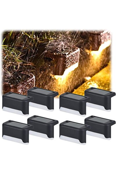 STARSTAR 8 LED Staircase and Fence Lights - LED Solar Lights - Automatic ligh...