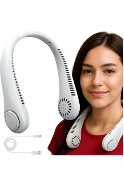 Morvena Picks Mini ventilator portabil pentru gât – 3 moduri de viteză a vânt...