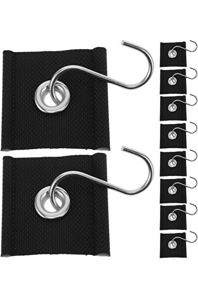STARSTAR 10-Piece Black RV Awning Light Clips Campervan Hanging Heavy-Duty Hooks