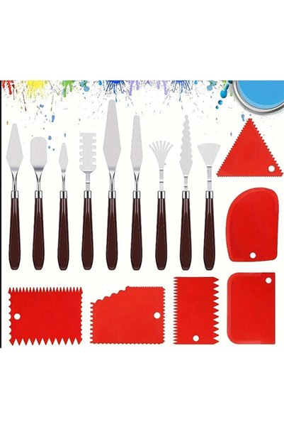 Morvena Picks Set de palete și răzuitoare, set de răzuitoare pentru vopsea ac...