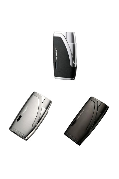 Honest Bcz171-1 Metal Dual Jet Lighter - Windproof - Refillable
