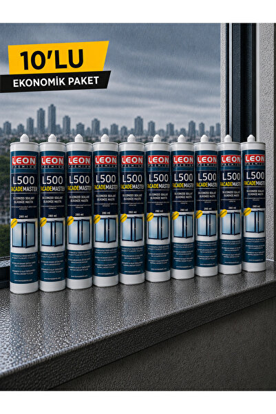 LEON PREMİUM *10 Adet* Yağmura Dayanıklı Silikonize Mastik 280 ML