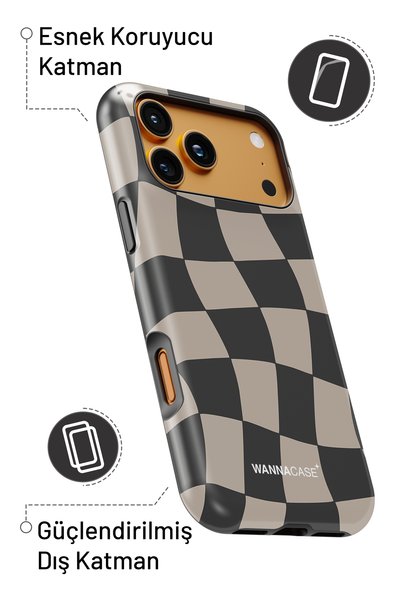 WANNACASE iPhone 11 Checkmate Classic Dual Layer Essential Tough Phone Case