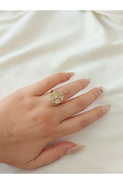 bijoux uniques Rose Steel Stress Ring Can Be Adjusted to Fit the Finger
