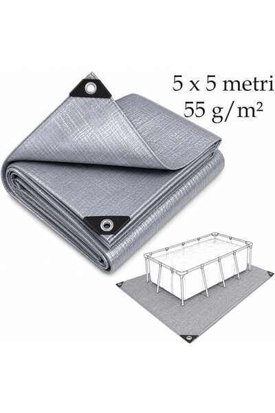 OEM Prelată de protecție pentru piscină 5x5 m, Material PE 160 g/m², Impermea...