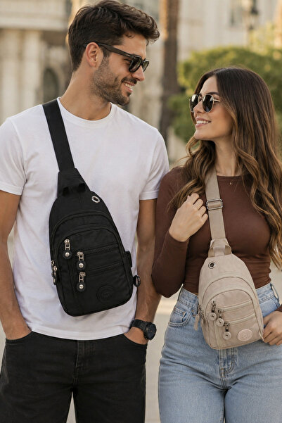 Newish Polo Unisex Su Geçirmez Kulaklık Usb Çıkışlı Çapraz Askılı Çanta Bel O...