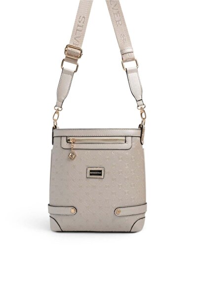 Silver Polo Beige - Beige Logo Women's Crossbody Bag Sp1120