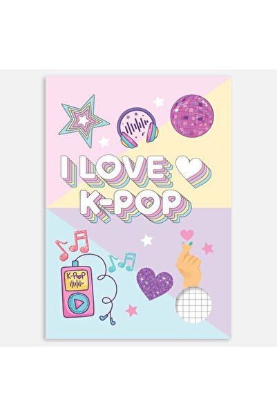 Jumbo Caiet de matematică A5 cu copertă K-POP - 80 de pagini