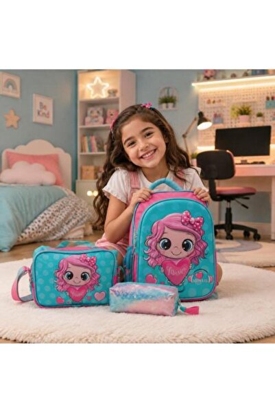 Generic School backpack for girls, 3-piece set