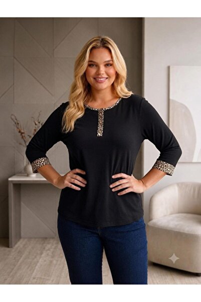 Vinola Plus size lycra viscose combed fabric comfortable cut capri sleeve gar...