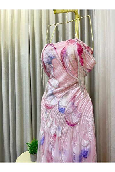 Laftah فستان سهره بيج