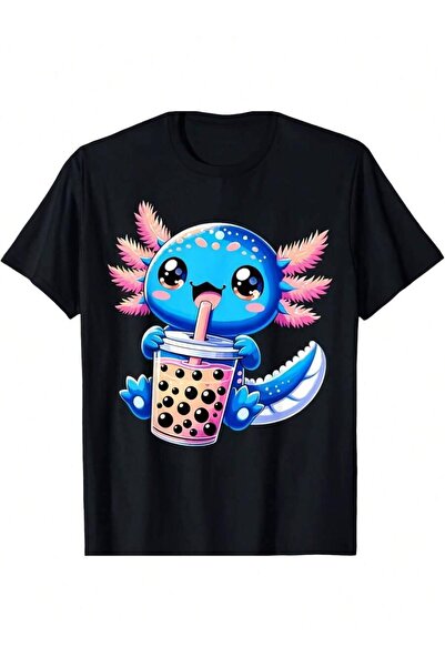 2BIR 1pc Of Axolotl-Themed Bubble Tea Anime Cute Kawaii Blue Axolotl Gifts Me...