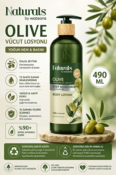 Naturals By Watsons Intense Moisture & Elasticity: Olive Oil Body Lotion 490 ...