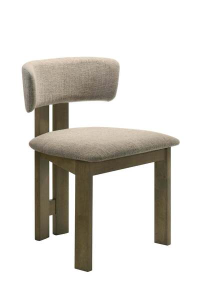 Roots Furniture كرسي كابري بدون ذراعين من خشب البلوط العتيق