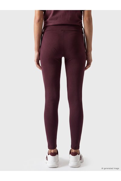 LC Waikiki Two Mt Shop Quality Koor Sport Plum Raschel Plain Super Skinny & Extra Narrow Women's Sports Leggings