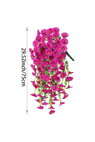 Choice4 1pcs red lotus Durable Artificial Morning Glory Hanging Flowers UV Re...