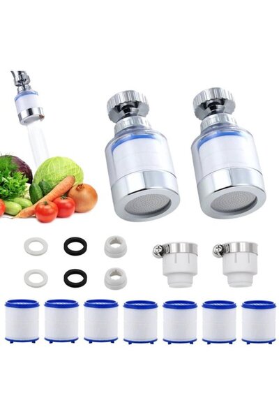 STARSTAR Effective 2-part water filter against limescale with 7 PP-cotton fil...