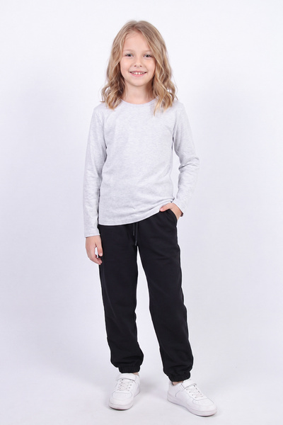 panios kids Kız Çocuk 2'li Süprem Bisiklet Yaka Uzun Kollu Basic Alt - Üst Takım