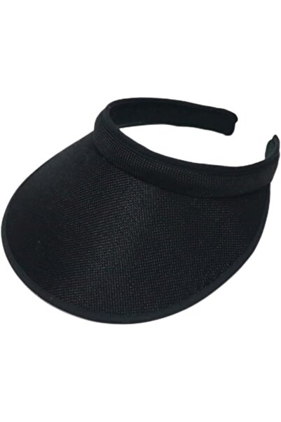 STARSTAR A versatile black summer sun hat with UV protection and a hair clip ...