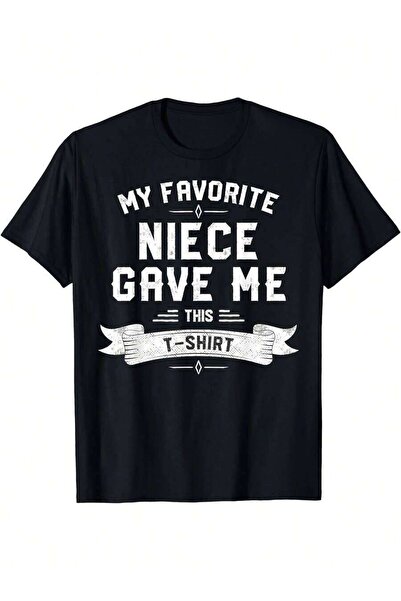 LİNA06 Vintage-Style My Favorite Niece-Shirt, As Uncles Aunts, Round-Neck Cas...