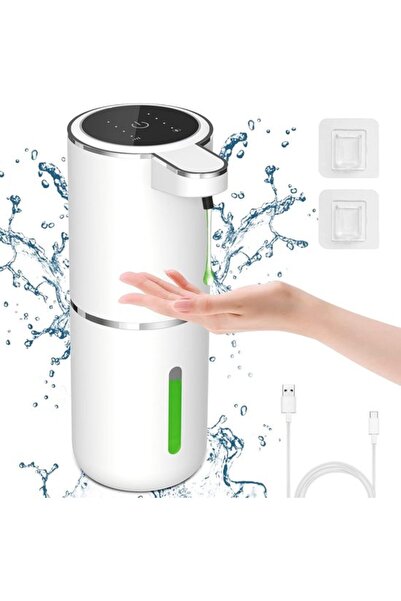 Morvena Picks Dozator automat de sapun, indicator de alimentare, 380 ml, doza...