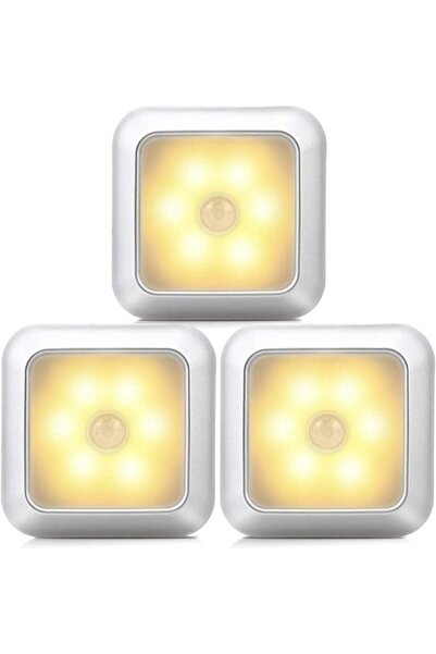 STARSTAR 3-Pack Wireless Battery-Powered LED Motion Sensor Cabinet & Stair Ni...
