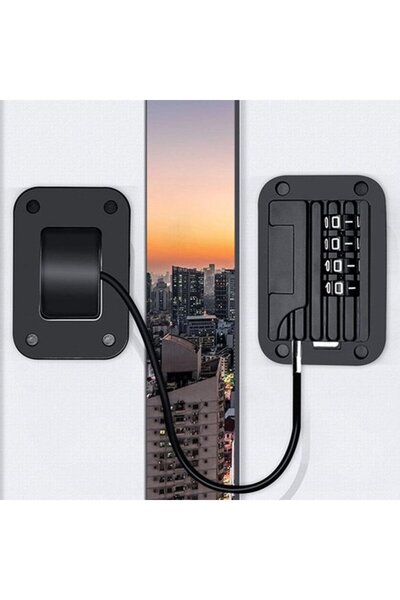 STARSTAR Four-piece steel cable lock set, child safety lock, refrigerator loc...