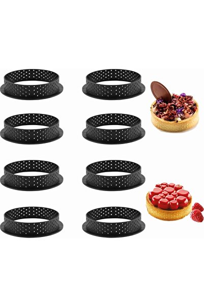 STARSTAR 8-piece cake ring mold set, mini cake rings, suitable for baking muf...