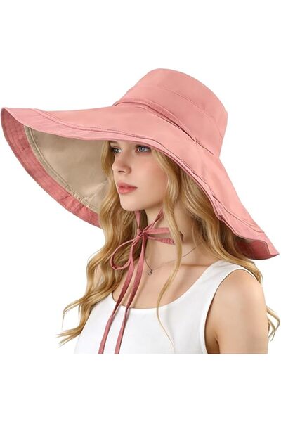 STARSTAR Womens reversible cotton wide - brimmed sun hat, UV - protective rev...