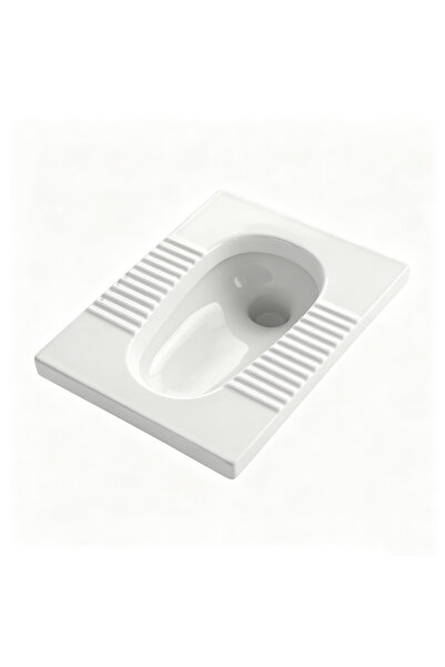 Generic Brand 1PCS Pure White Squat Toilet, Practical Classic Ceramic Rectang...