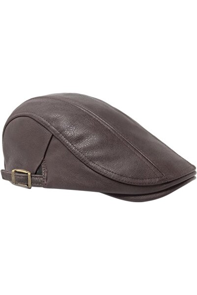 STARSTAR Winter Retro Style Leather Flat Cap for Men and Women - Cabbie Ivy C...