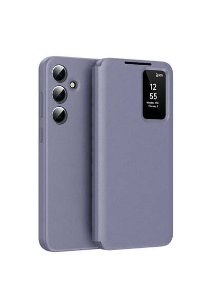 Techsuit Husă pentru Samsung Galaxy S24 FE, Seria SmartView, albastru - violet