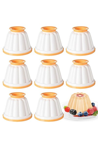 STARSTAR 8 pudding molds, reusable Italian pudding cups, safe and odorless, e...