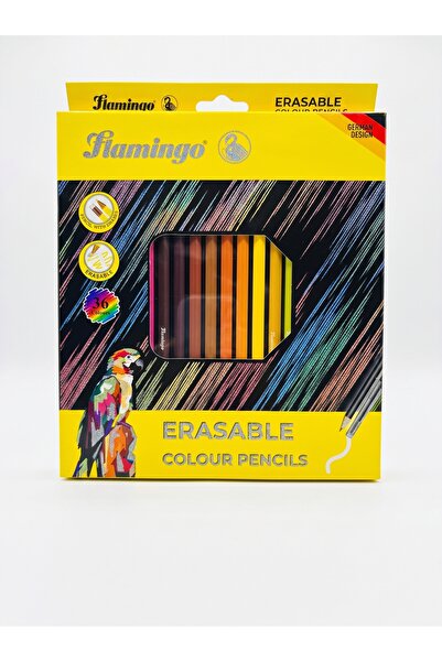Flamingo Erasable Colour Pencils | Pack of 36 Pcs