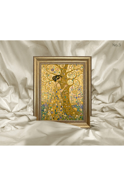 Vetro Design Art Nouveau - Arborele vieții și pictură înrămată cu femei