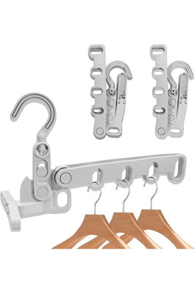 STARSTAR 2 pieces - foldable clothes hangers - portable travel hanger with 5 ...