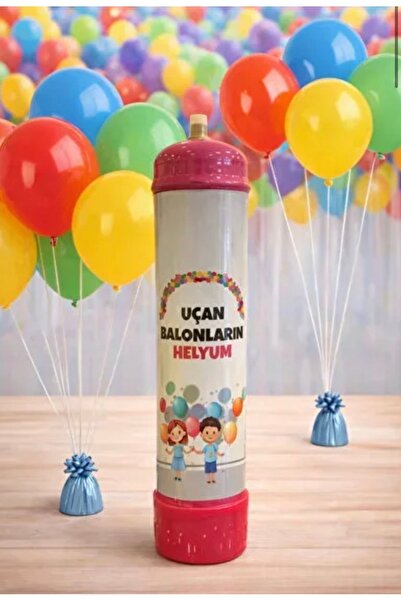 Çemrek Süs Parti Small Portable Disposable Helium Gas Cylinder Flying Balloon...
