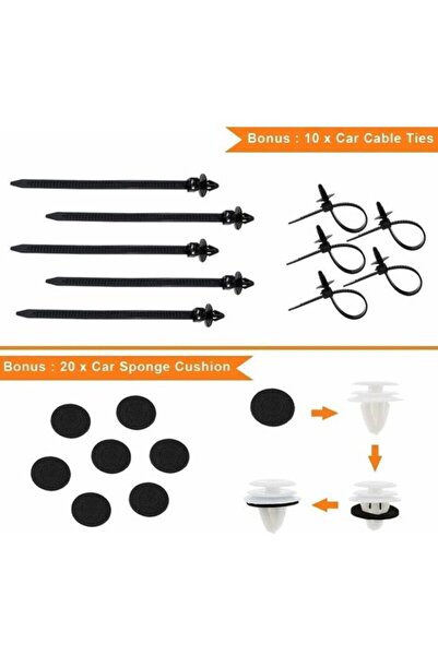 STARSTAR 450 pieces rivet clips, plastic vehicle clips, plastic rivets for ca...