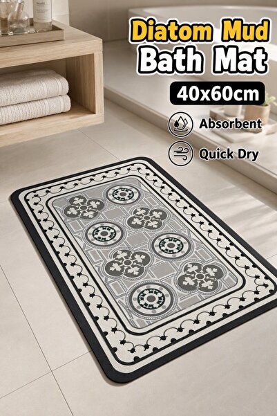 Generic 1 Diatomaceous Earth Absorbent Non Slip Bath Mat Quick Drying Easy Cl...