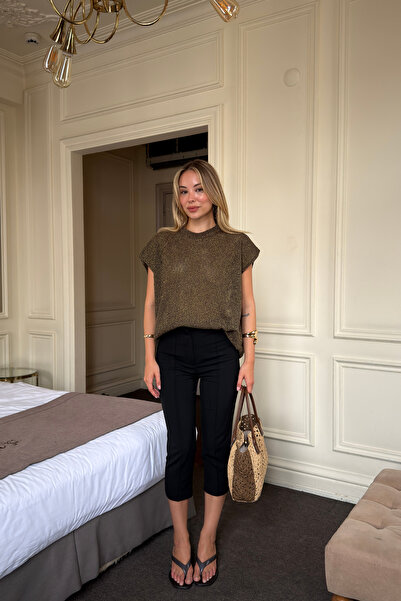thelowely Silvery Openwork Oversized Top