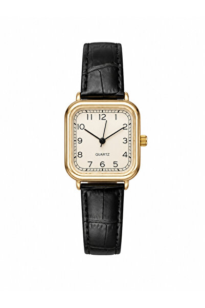 Kadın Kol Saati, Deri Kordon, Beyaz Kadran Quartz Analog Bilek Saati