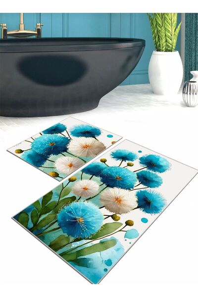 Ardizayn Garden, Non-Slip, Non-Shedding Base, 2-Piece Bathroom Rug (60X100 - ...