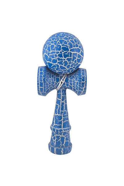 OEM Kendama Profesionala- Culoare Albastru , Model Crapat si ata cadou