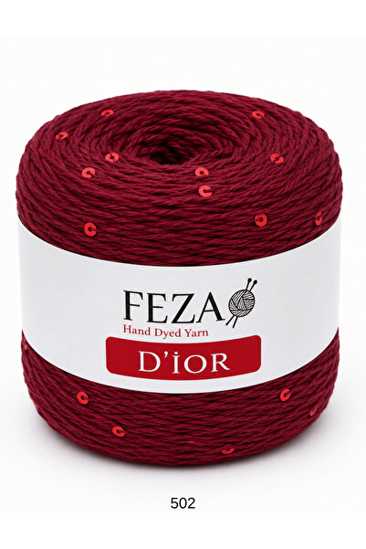 Feza D'Ior Glittery Sequin Knitting Yarn 100 Gr 310 Meters Cotton Hand Knitti...