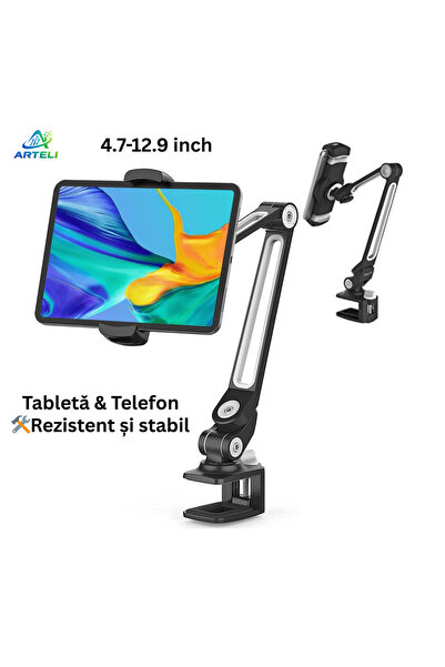 Arteli Adjustable Aluminum Phone & Tablet Stand 4.7" - 12.9" Black