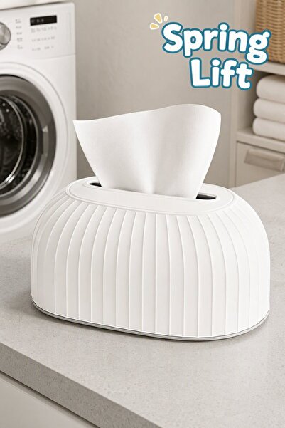 Generic 1 Plastic Spring Lift Tissue Box Holder Wide Opening Wall Mount Count...